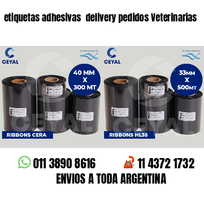 etiquetas adhesivas delivery pedidos Veterinarias