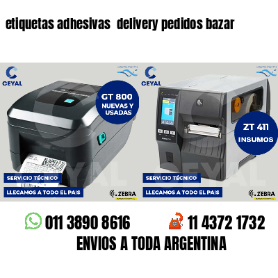 etiquetas adhesivas delivery pedidos bazar