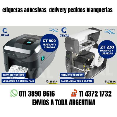 etiquetas adhesivas delivery pedidos blanquerías