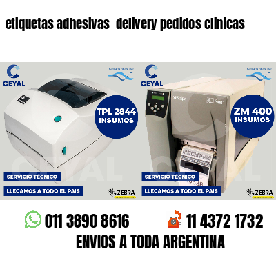etiquetas adhesivas delivery pedidos clinicas