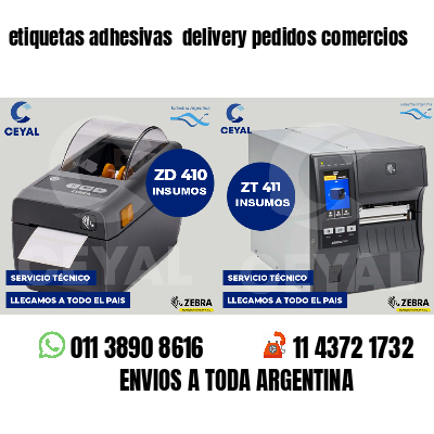 etiquetas adhesivas delivery pedidos comercios