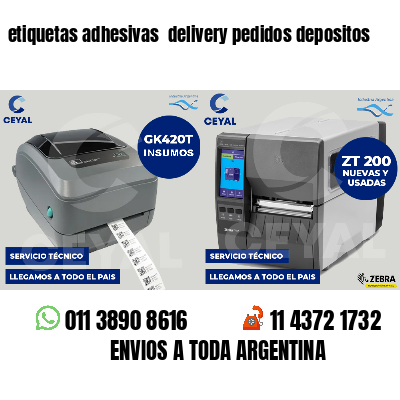 etiquetas adhesivas delivery pedidos depositos
