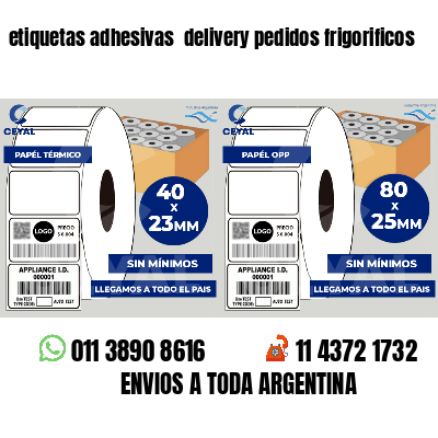 etiquetas adhesivas delivery pedidos frigorificos