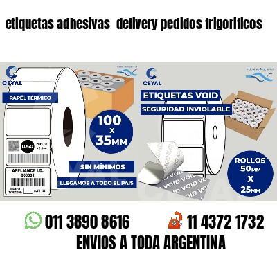 etiquetas adhesivas  delivery pedidos frigorificos