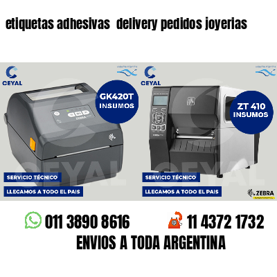 etiquetas adhesivas delivery pedidos joyerias