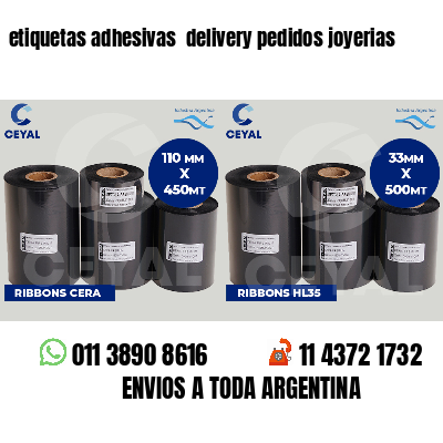 etiquetas adhesivas  delivery pedidos joyerias