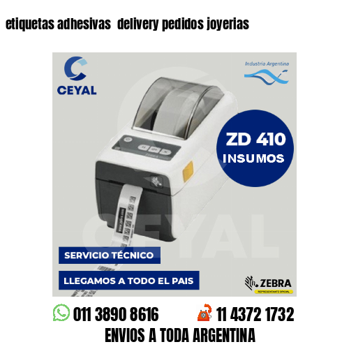 etiquetas adhesivas  delivery pedidos joyerias