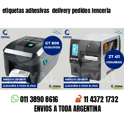 etiquetas adhesivas  delivery pedidos lenceria