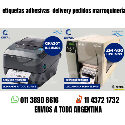 etiquetas adhesivas delivery pedidos marroquinería