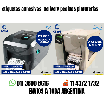 etiquetas adhesivas delivery pedidos pinturerías