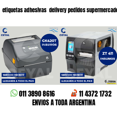 etiquetas adhesivas delivery pedidos supermercados