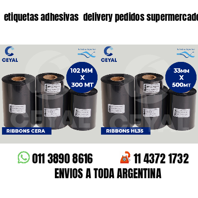 etiquetas adhesivas delivery pedidos supermercados