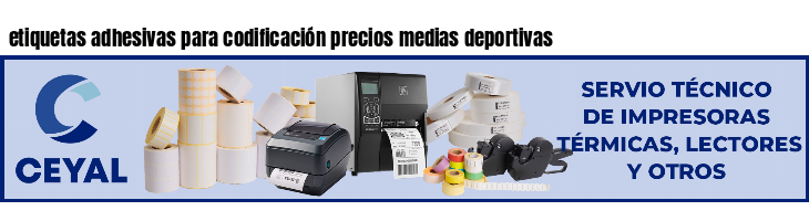 etiquetas adhesivas para codificación precios medias deportivas