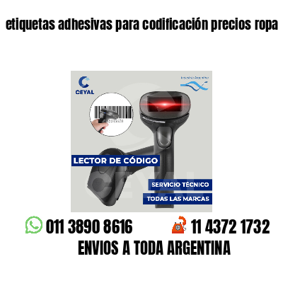 etiquetas adhesivas para codificación precios ropa