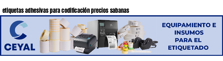 etiquetas adhesivas para codificación precios sabanas