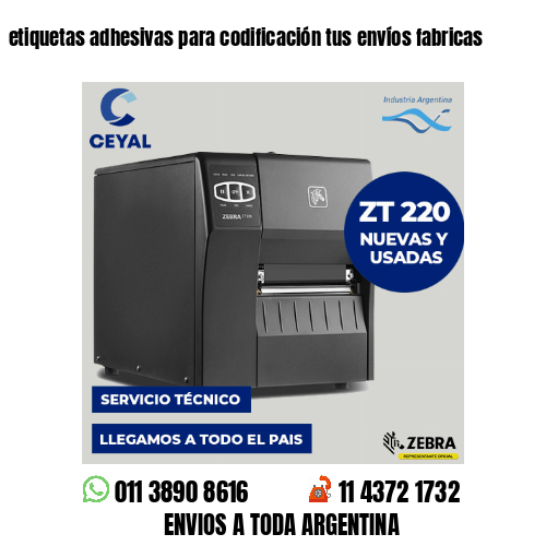 etiquetas adhesivas para codificación tus envíos fabricas
