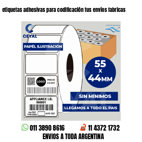 etiquetas adhesivas para codificación tus envíos fabricas