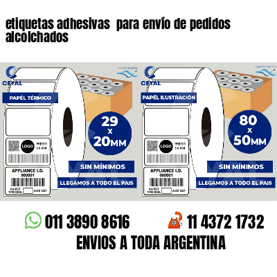 etiquetas adhesivas para envío de pedidos alcolchados
