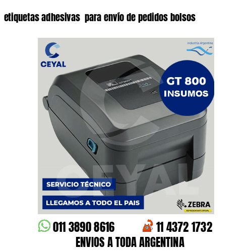 etiquetas adhesivas  para envío de pedidos bolsos