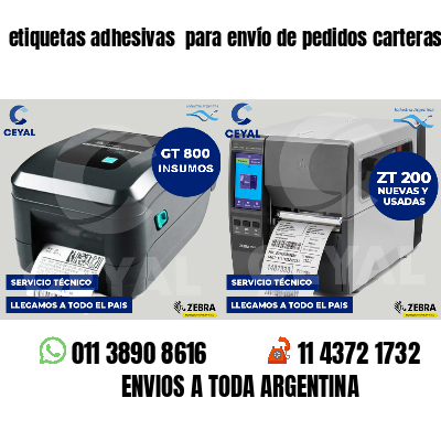 etiquetas adhesivas  para envío de pedidos carteras