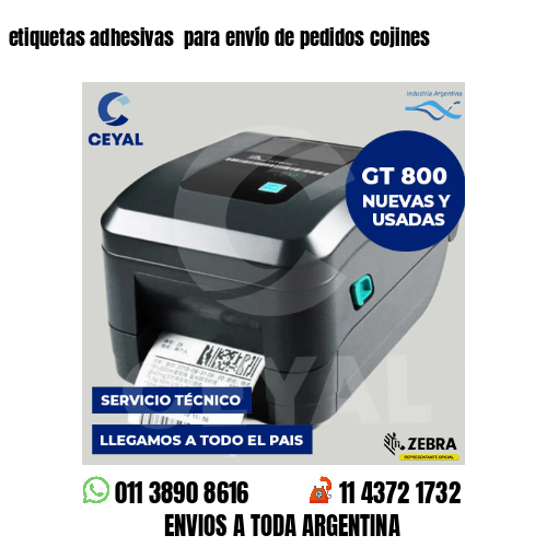 etiquetas adhesivas  para envío de pedidos cojines