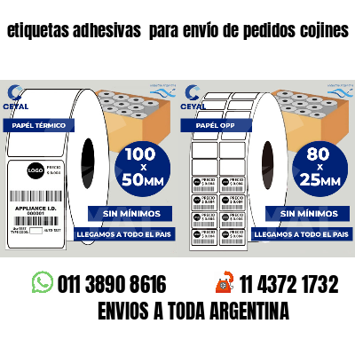 etiquetas adhesivas para envío de pedidos cojines