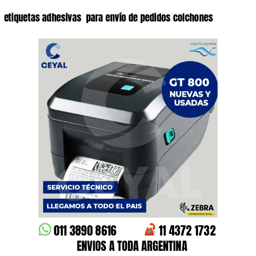 etiquetas adhesivas  para envío de pedidos colchones
