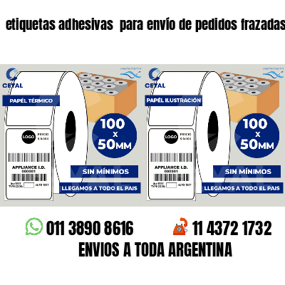 etiquetas adhesivas  para envío de pedidos frazadas