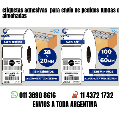 etiquetas adhesivas para envío de pedidos fundas de almohadas
