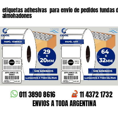 etiquetas adhesivas para envío de pedidos fundas de almohadones