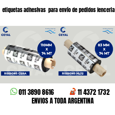 etiquetas adhesivas  para envío de pedidos lenceria