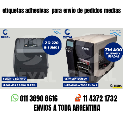 etiquetas adhesivas  para envío de pedidos medias