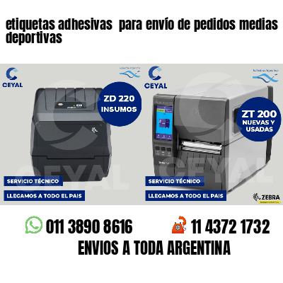 etiquetas adhesivas  para envío de pedidos medias deportivas