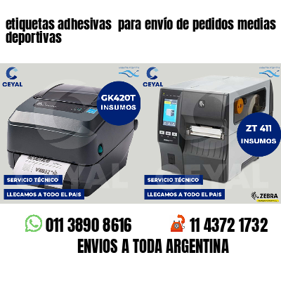 etiquetas adhesivas para envío de pedidos medias deportivas