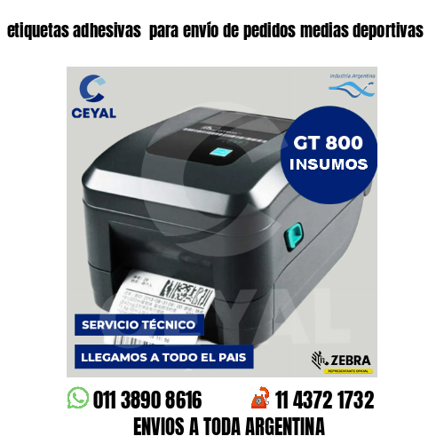 etiquetas adhesivas  para envío de pedidos medias deportivas