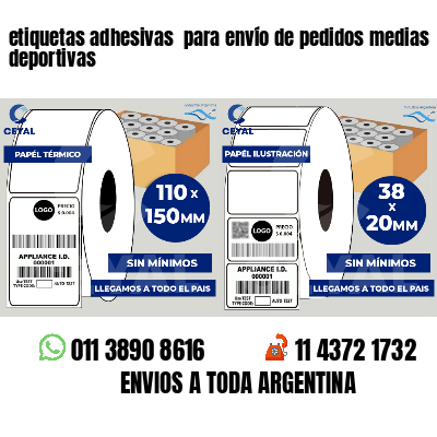 etiquetas adhesivas para envío de pedidos medias deportivas