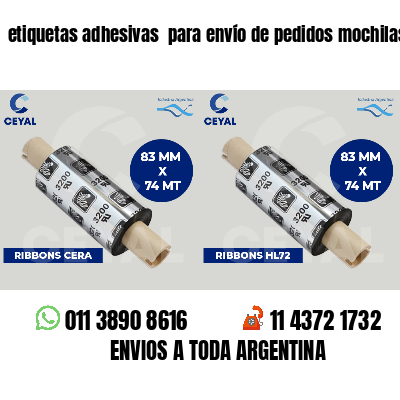 etiquetas adhesivas para envío de pedidos mochilas