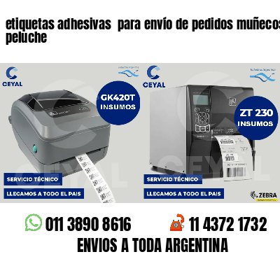 etiquetas adhesivas para envío de pedidos muñecos peluche