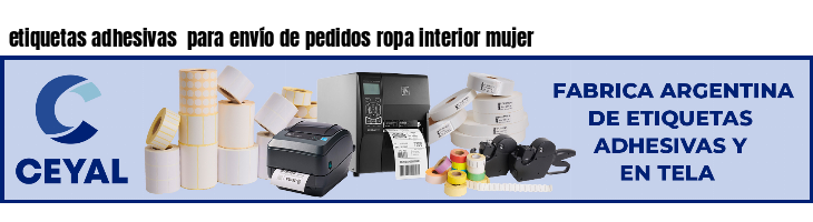 etiquetas adhesivas para envío de pedidos ropa interior mujer