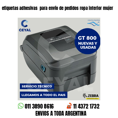 etiquetas adhesivas  para envío de pedidos ropa interior mujer