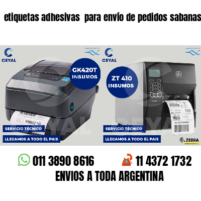 etiquetas adhesivas  para envío de pedidos sabanas