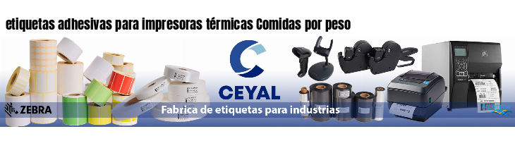 etiquetas adhesivas para impresoras térmicas Comidas por peso
