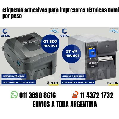 etiquetas adhesivas para impresoras térmicas Comidas por peso