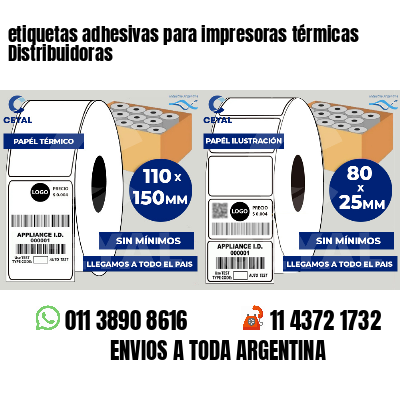etiquetas adhesivas para impresoras térmicas Distribuidoras