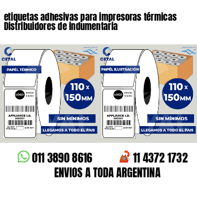 etiquetas adhesivas para impresoras térmicas Distribuidores de indumentaria