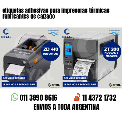etiquetas adhesivas para impresoras térmicas Fabricantes de calzado