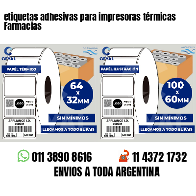 etiquetas adhesivas para impresoras térmicas Farmacias