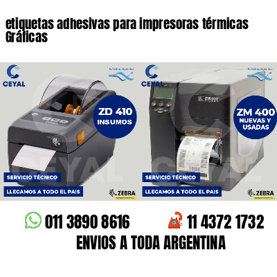 etiquetas adhesivas para impresoras térmicas Gráficas