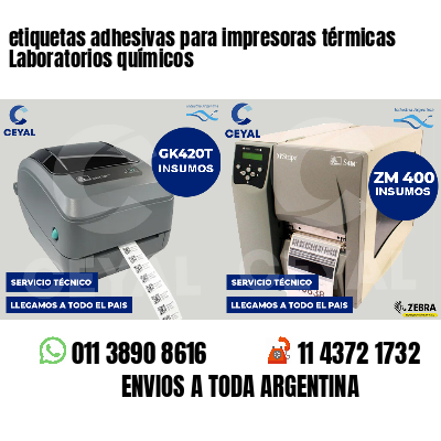 etiquetas adhesivas para impresoras térmicas Laboratorios químicos