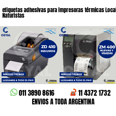etiquetas adhesivas para impresoras térmicas Locales Naturistas